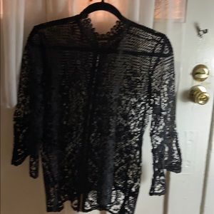 Lace overlay blouse, NEVER worn,was too tight 😢